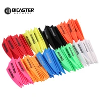 bicaster 50pcs archery arrow plastic fletch 1 75 vanes flectchings 8 colors for choice