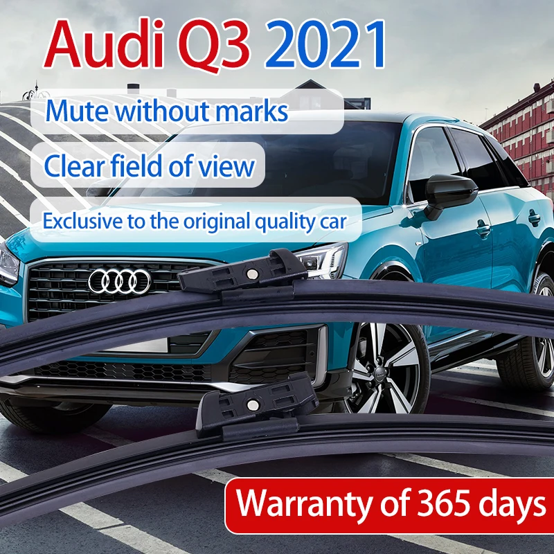 

ShangKeWen Car Boneless Silicone Windshield Wiper Blade For Audi Q3 2021 Universal Noise Reduction Rubber Wiper Audi Accessori