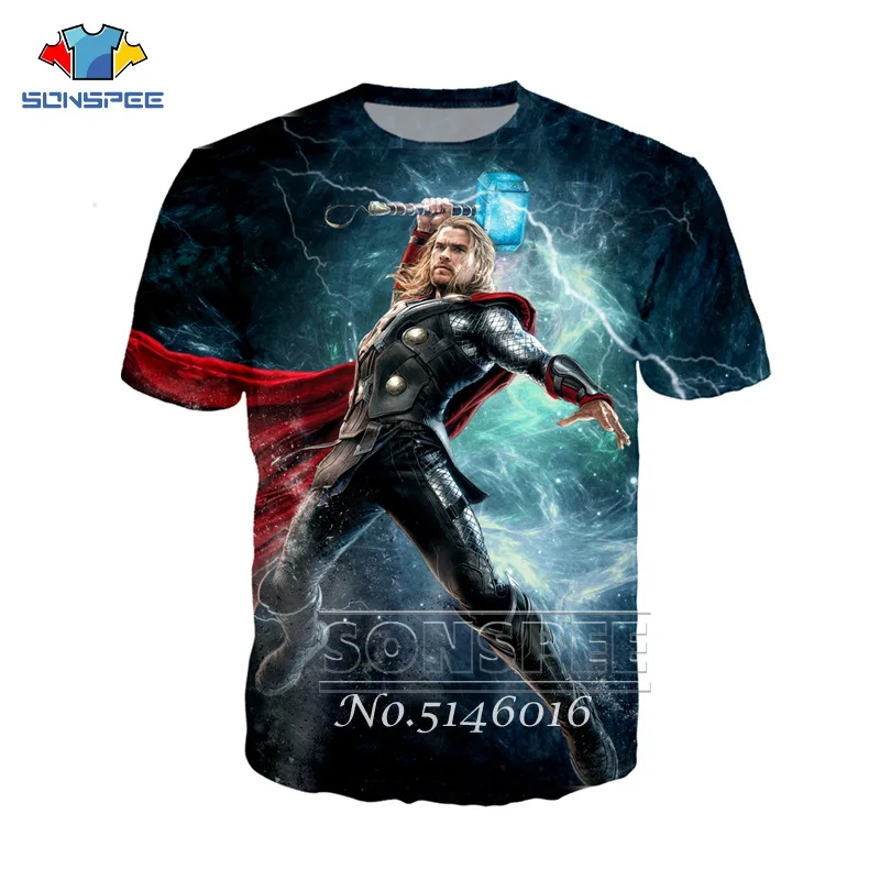 SONSPEE 2019 новый дизайн футболка для мужчин/женщин Мстители эндигра 3d Принт футболки