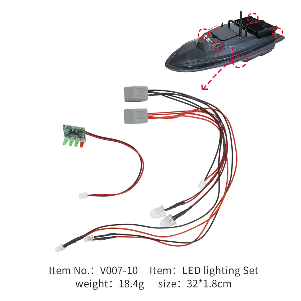 

LED Lights Set + Battery Indicator Module Board Fit For V007 RC Boat