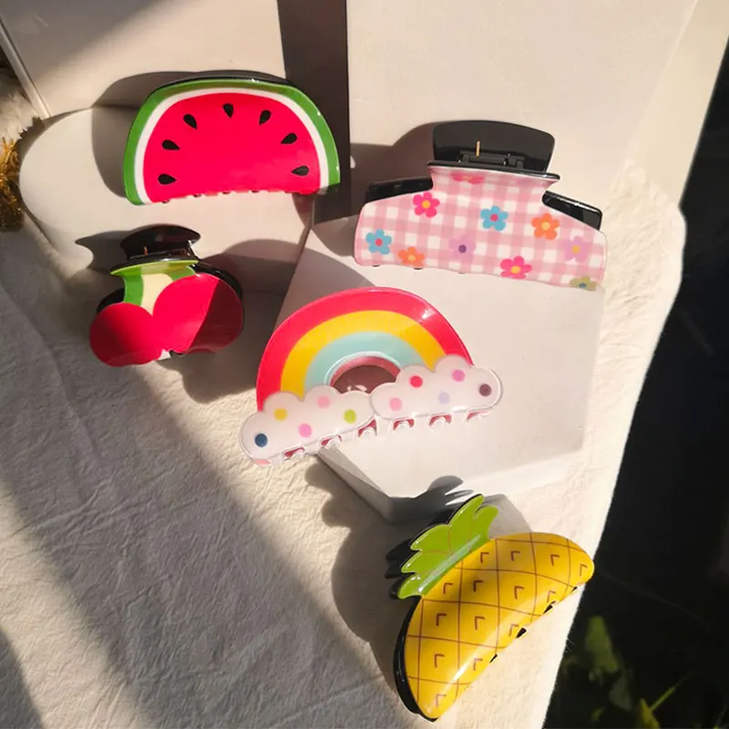 Корейский милый женский головной убор в виде клубники арбуза радужных цветов |