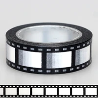 10mx 15mm tape black white negative camera film print scrapbooking diy sticker decorative masking japanese washi tape paper 10m