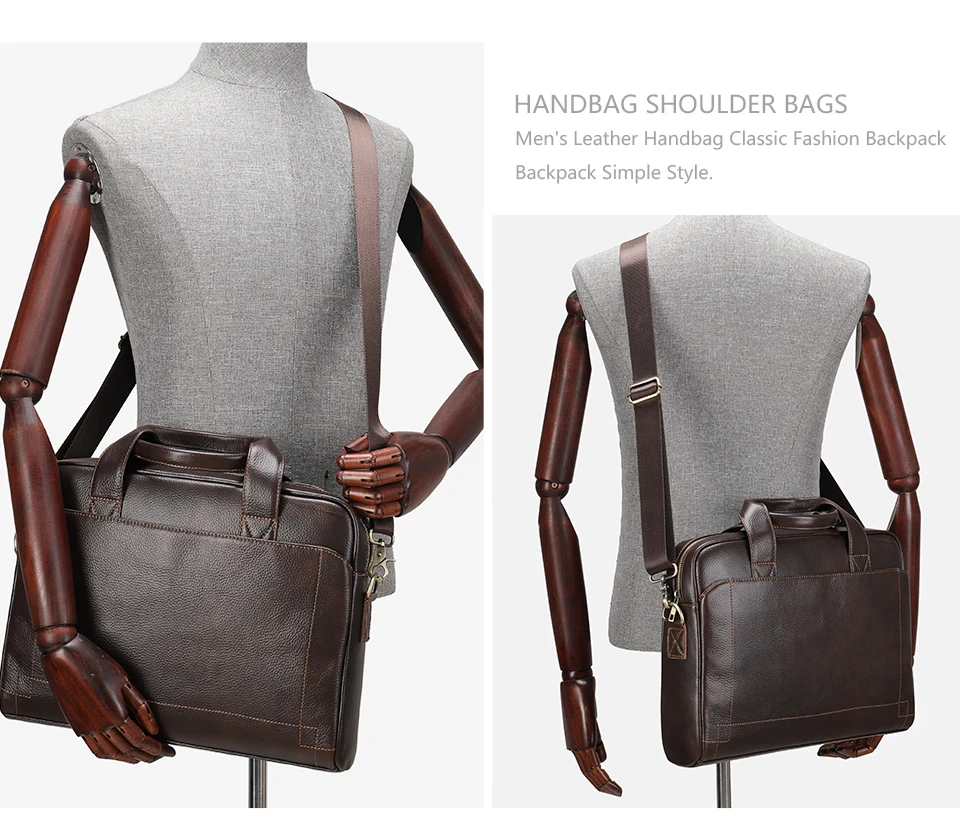 Портфель WESTAL мужской из натуральной кожи сумка для ноутбука Офисная ручной