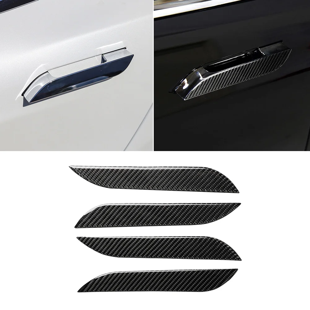 

4pcs Car Outside Handle Handle Exterior Door Handle Stickers for Tesla Model S Car Exterior Decoration Handle