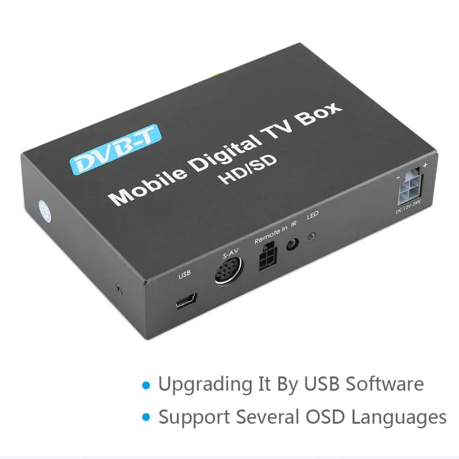 DVB T HD/SD Мобильный Автомобильный цифровой ТВ бокс аналоговый тюнер