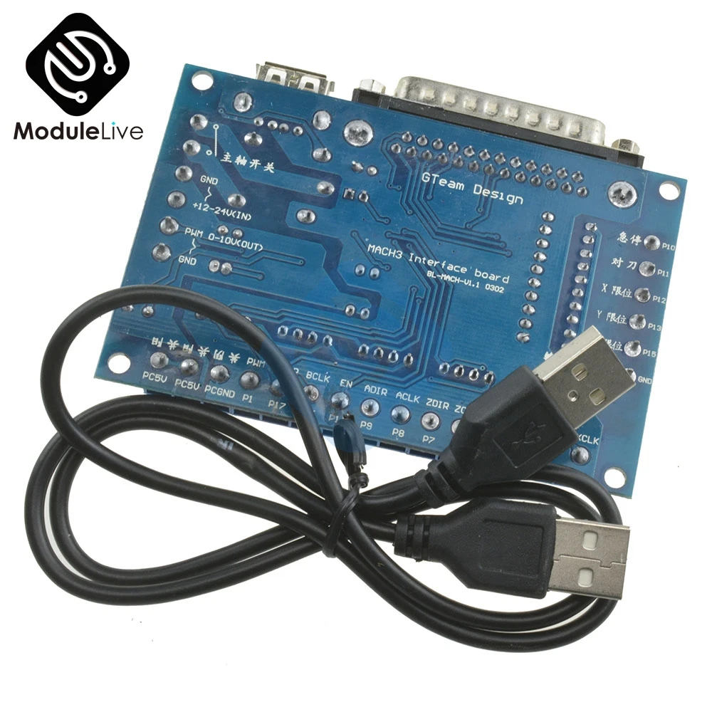 5-осевая плата с ЧПУ оптическим соединителем Драйвер шагового двигателя MACH3