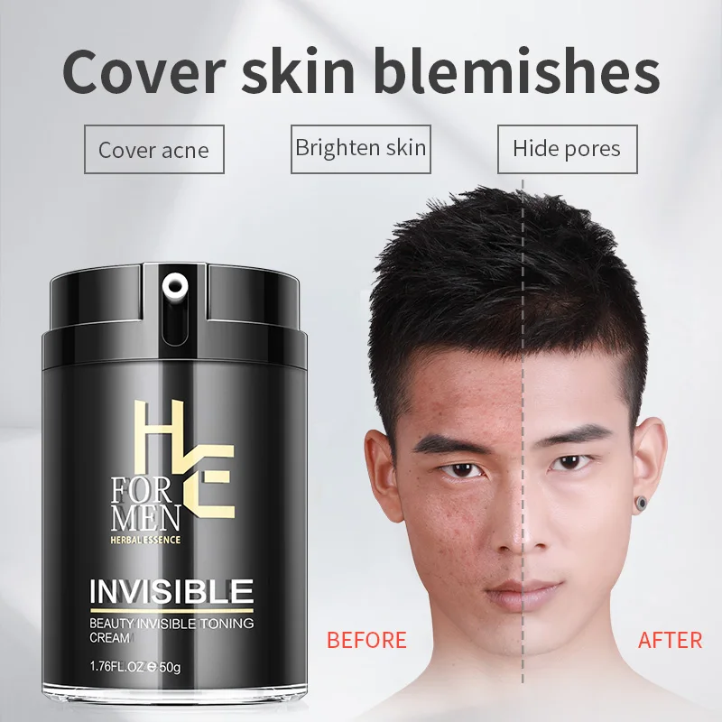 HearnMen's invisible Foundation cream 50 г отбеливающий крем содержащий консилер увлажняющий BB