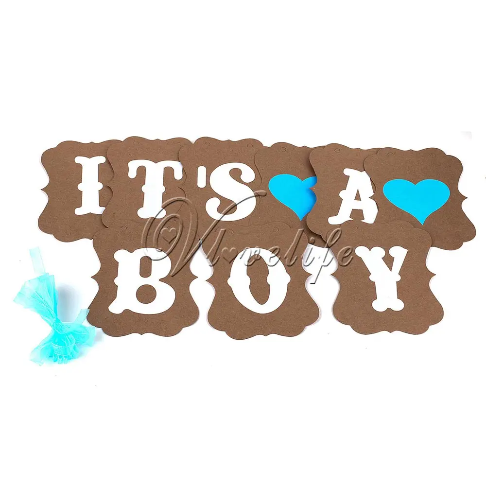 Крафт бумага флаги и баннеры на день рождения Вечерние Декорации для