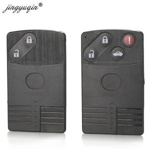 Сменный Чехол для смарт-ключей jingyuqin с 2  4 кнопками для Mazda 5, 6 искусственных элементов, RX8, Miata MX5, чехол-брелок с необработанным лезвием