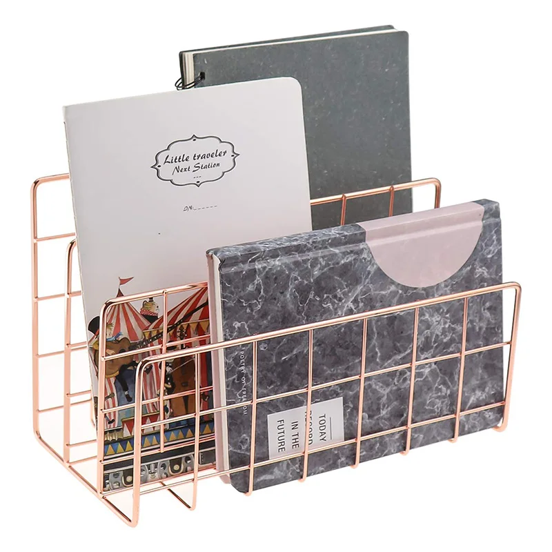 

Desktop Mail Organizer, 3-Slot Metal Wire Mail Sorter, Letter Organizer for Letters, Mails, Books, Postcards and More, Mail Hold