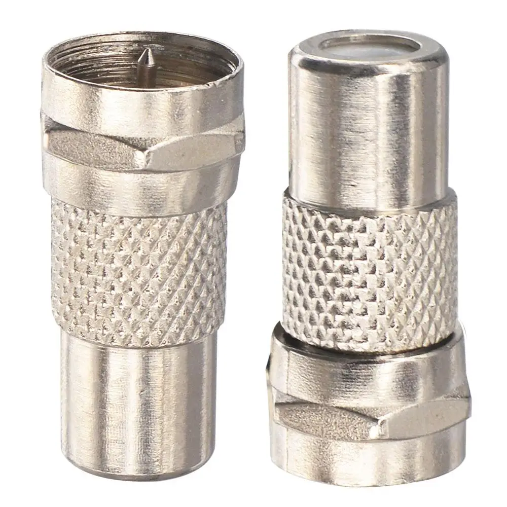 Штепсельная Вилка F Type 10 шт. к гнезду RCA RF видео ТВ Кабельный адаптер для Atari 2600/7800