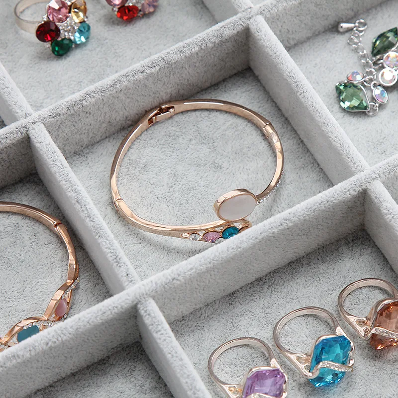 Большая шкатулка для хранения ювелирных украшений из тонкой замши бытовая