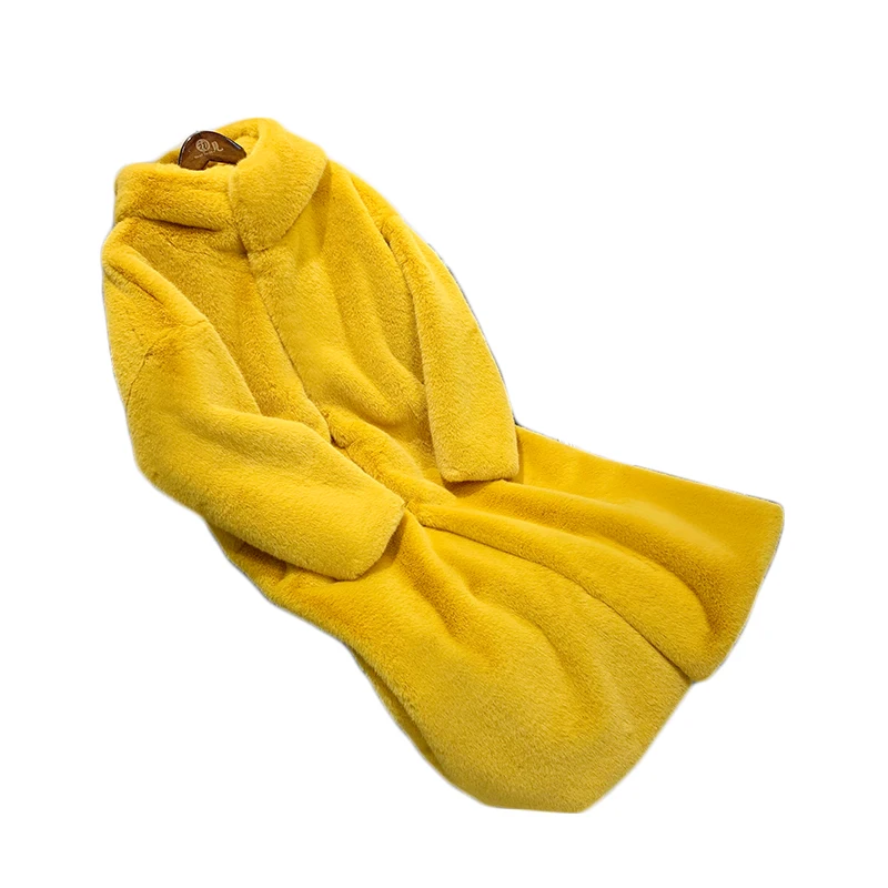 Женская Шуба из искусственного меха куртка с капюшоном шуба кроличьего новый