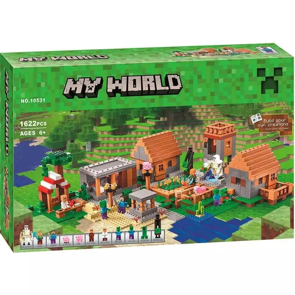 Конструктор Деревня 10531 (21105) My World Майнкрафт Minecraft блочный детский развивающая