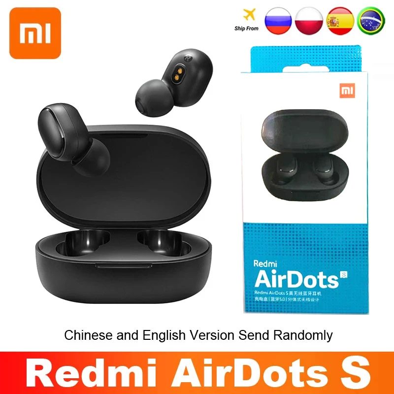 Xiaomi Redmi Airdots S Bluetooth наушники-вкладыши TWS с беспроводного (голубой зуб) наушника AI