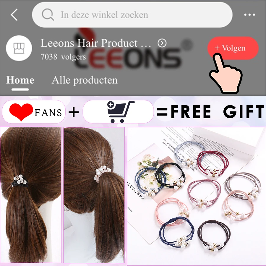 Leeons 22 " Long Corn Wavy Ponytail Synthetic Drawstring Hair Extensions Black Brown | Шиньоны и парики