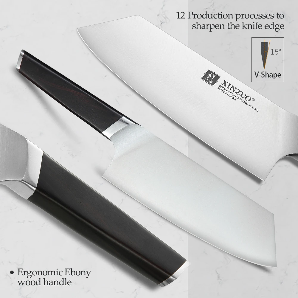 Нож кухонный из высокоуглеродистой нержавеющей стали 7 8 дюйма с ручкой черного