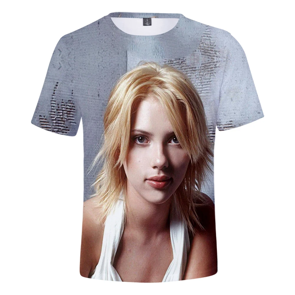 

Rholycrown Scarlett Johansson 3DT Shirt Short Sleeve Girl Boy Fashion Hip Hop 3D T-Shirt Men and Women Casual Comfort Brand Top