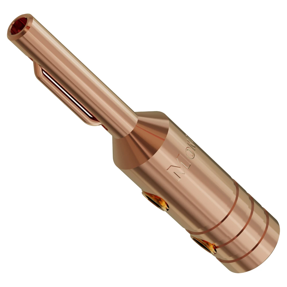 Monosaudio Lautsprecher-Anschluss aus reinem Kupfer, Bananenstecker, hochwertiger, vergoldeter/rhodinierter Adapter-Klemmenanschluss, 4 Stück – Detail 4