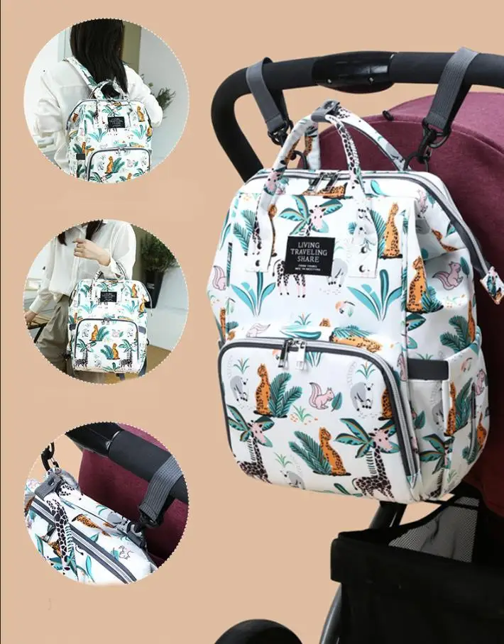 

Сумка для детских подгузников, вместительный органайзер для мам, дорожный рюкзак на коляску, водонепроницаемая сумка для ухода за детьми