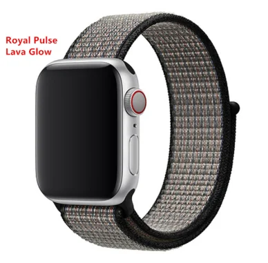 Ремешок для наручных часов Apple Watch 4 5/3/2/1 38 мм 42 мм 62 NewColors нейлон мягкий дышащий сменный ремешок петли для наручных часов iwatch серии 4 40 мм 44 мм - Цвет ремешка: 56XDLJY