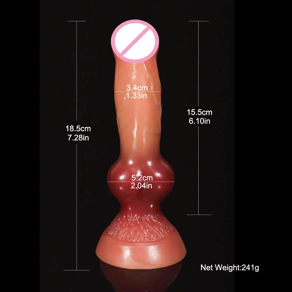 Фаллоимитатор с огромной собакой на присоске реалистичный волк искусственный