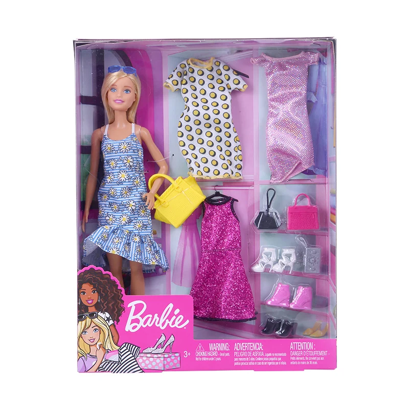 

Original Barbie Doll Fashion Barbie Accessories Toys for Girls Barbie Clothes Dress Shoes Toys for Children Birthday Gift