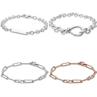 Гравировочный стержень звеньевая цепь и камни крупный узел бесконечности Стандартный серебряный браслет подходит для европейского браслета очаровательные бусины Diy ювелирные изделия