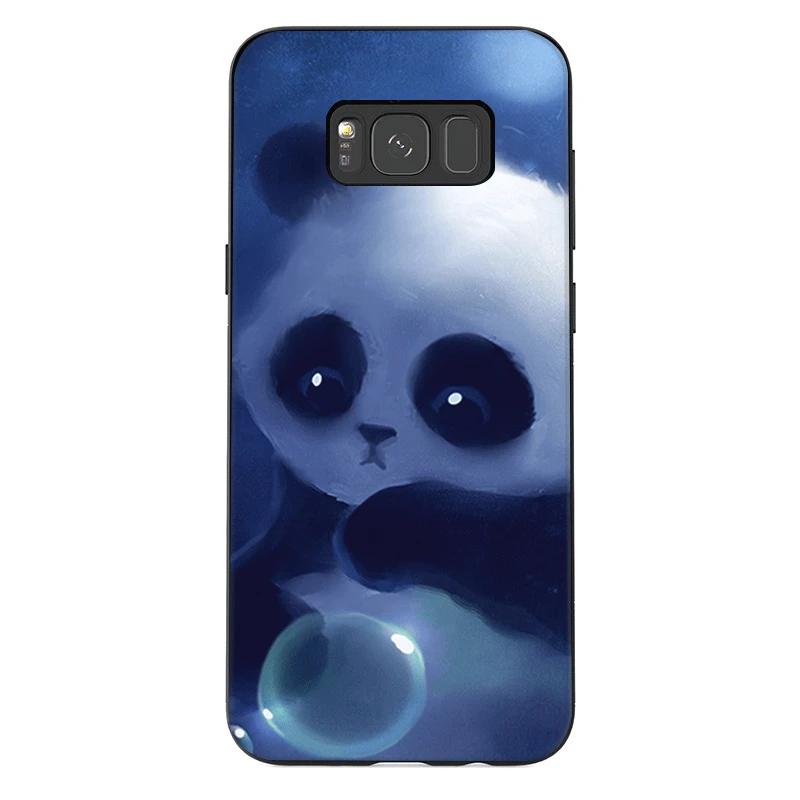 Silicome phone case for sansung J4 Core 2018 J6 Prime J7 Duo J8 M10 M20 M30 A2 Fluorescent panda Cute | Мобильные телефоны и