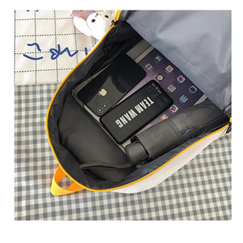 

Multifunctional Schoolbag Female Korean Harajuku Ulzzang Large Capacity Cartoon Backpack High School Student Girls Versatile Bag