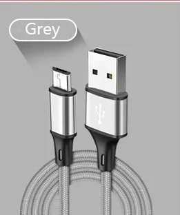 NOHON USB телефонный кабель для iPhone 11 Pro Max XS XR type C Micro usb кабель для зарядки и передачи данных для samsung Android 0,25 м 1 м 1,5 м 2 м 3 м - Цвет: Серый