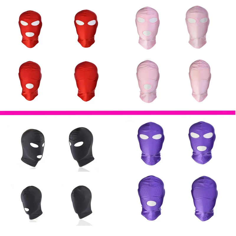 Эротическая маска с капюшоном секс игрушки бондаж фетиш затягивает дышащий