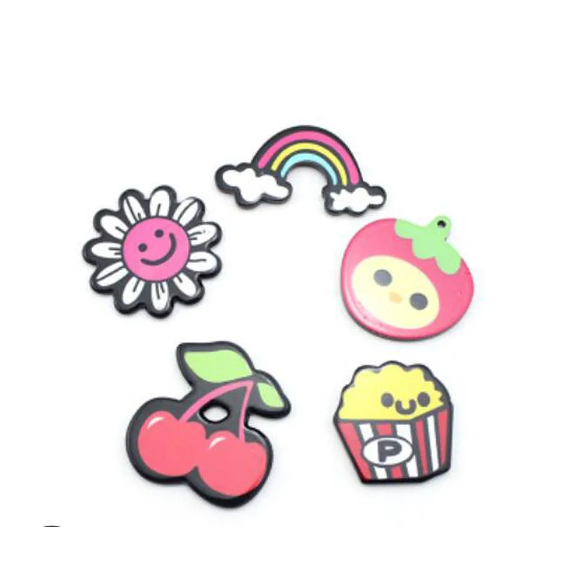 

10Pcs/lot Creative cartoon fruit cherry apple acrylic accessories,DIY kids headwear,phone shell,Garments decorative material