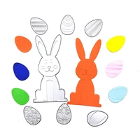 julyarts six eggs and rabbit die cuts for card making embossing dies decoration scrapbook paper craft knife mould dies