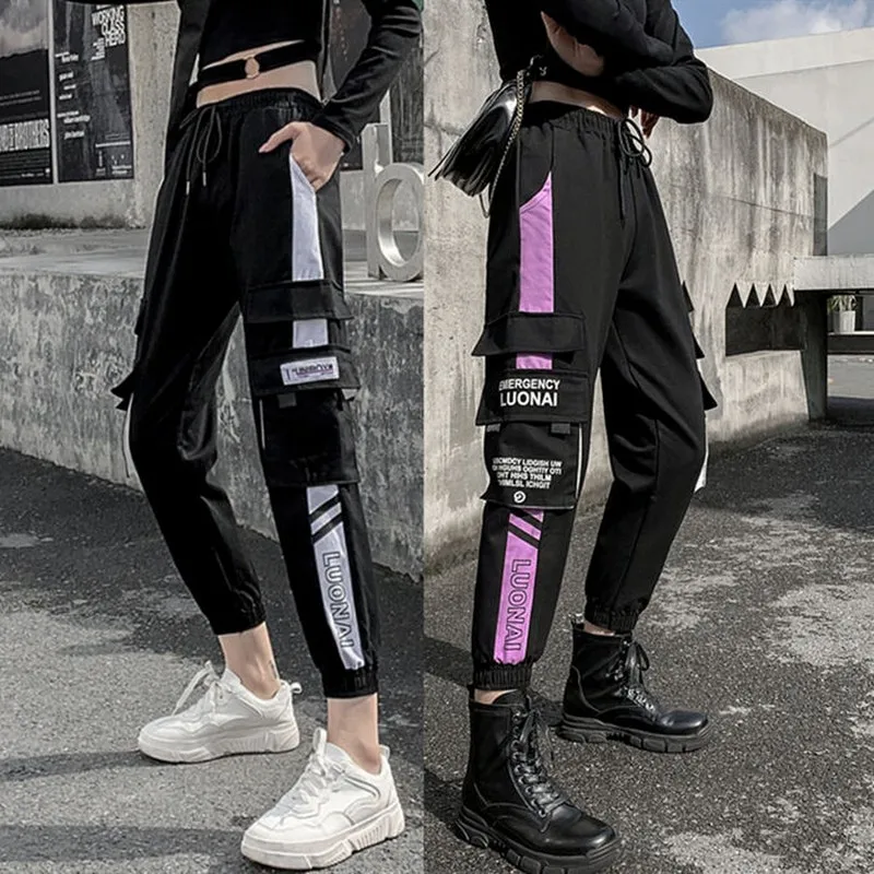 

Ankle-Length Harem Pants joggers sweatpants Korean style new 2020 womens fashion clothes autumn black Cargo Pants pants