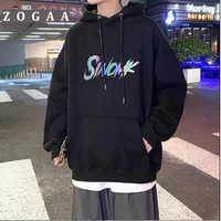 zogaa new 2021 letter printed oversized men hoodies korean new fashion mens hooded sweatshirts man streetwear casual pullovers