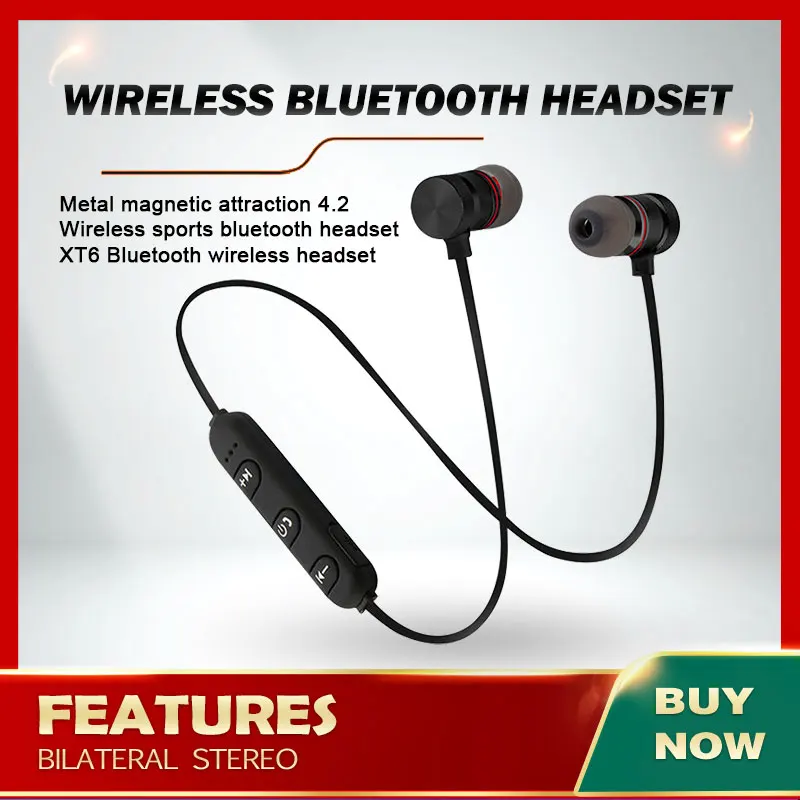 Bluetooth гарнитура Металлическая магнитная 4 2 Беспроводные спортивные L стерео