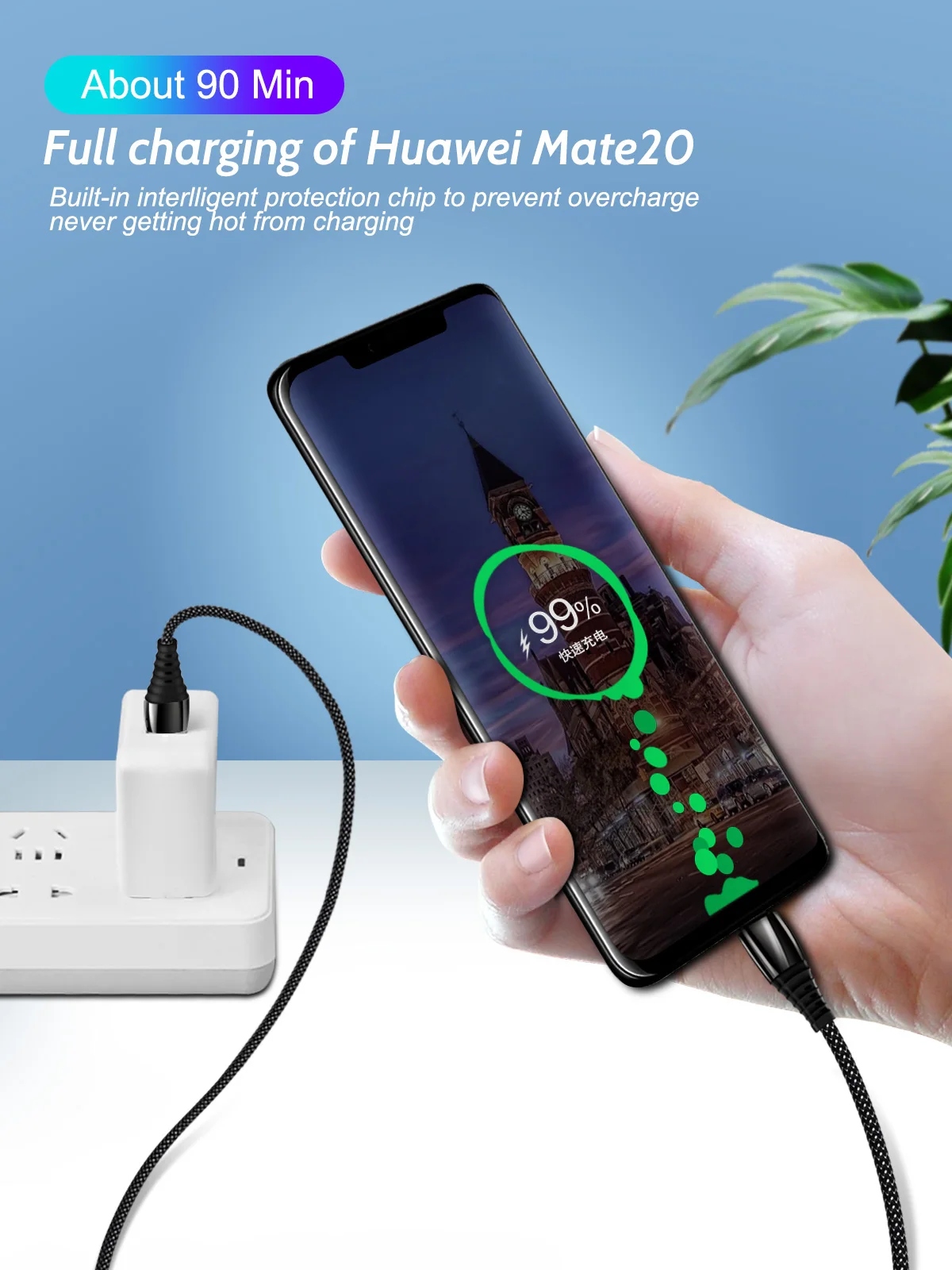 Usb-кабель FONKEN 5A type C для быстрой зарядки телефона USB C шнур 0,3 м 1 м нейлоновый Плетеный Универсальный зарядный кабель type-C для передачи данных