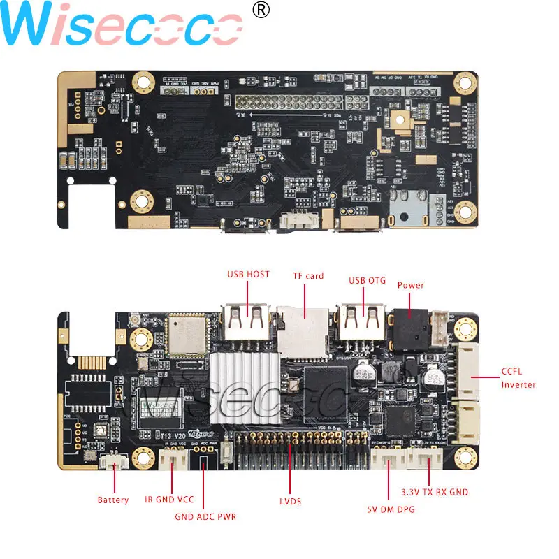 Wisecoco 12," Бар Дисплей 1920*720 ips ЖК-экран высокая яркость+ LVDS 50 контактов USB хост OTG Android системная плата драйвера