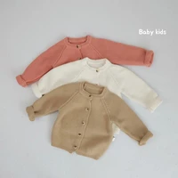 2021 autumn new baby girls casual sweater infant o neck pullover clothes cotton bebe knitted coat fashion boys sweaters tops