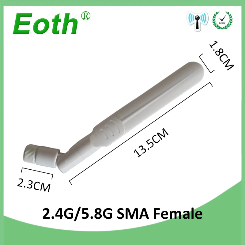 5PCS 2.4GHz 5.8Ghz Dual Band wifi Antenna 8dBi Omni-Directional WIFI aerial SMA female wireless router | Мобильные телефоны и