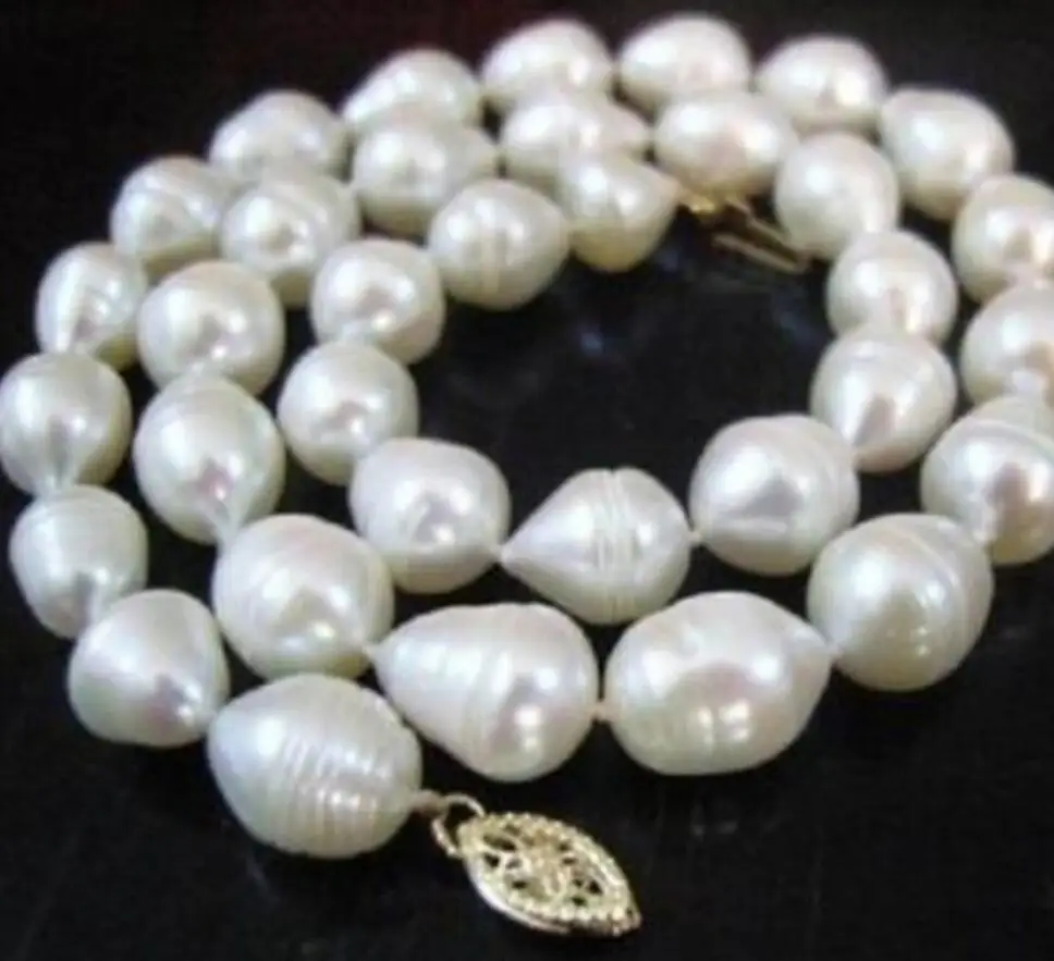 Модные ювелирные изделия Бесплатная доставка 9-11 мм белый пресноводный жемчуг