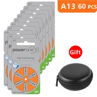 hearing aid batteries size 13 za power onepack of 60orange tab pr48 1 45v type a13 au 6nh zinc air battery p13 with box case