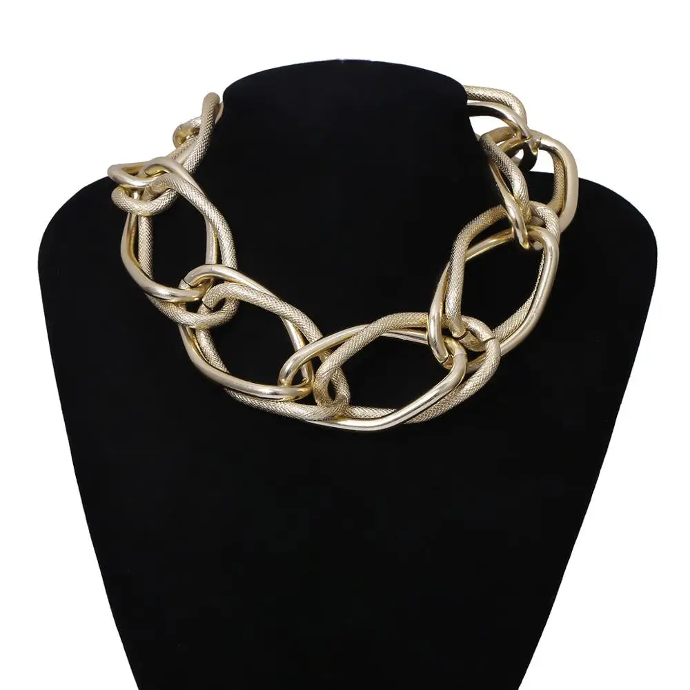 

Gold Multilayer Punk Necklace for Women Hip Hop Clavicle Chain Necklace Jewelry for Cool Girl Essential Charm Necklace