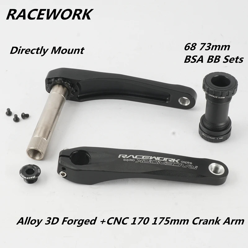 RACEWORK MTB горный велосипед из алюминиевого сплава 170 175 мм рукоятки 32T 34 Т 36 38T прямое