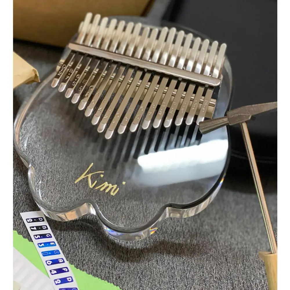 

17 Keys Kalimba Thumb Piano Hand Mbira Finger Thumb Piano for Beginner Clear Keyboard Instrument Toys for Kids Adult