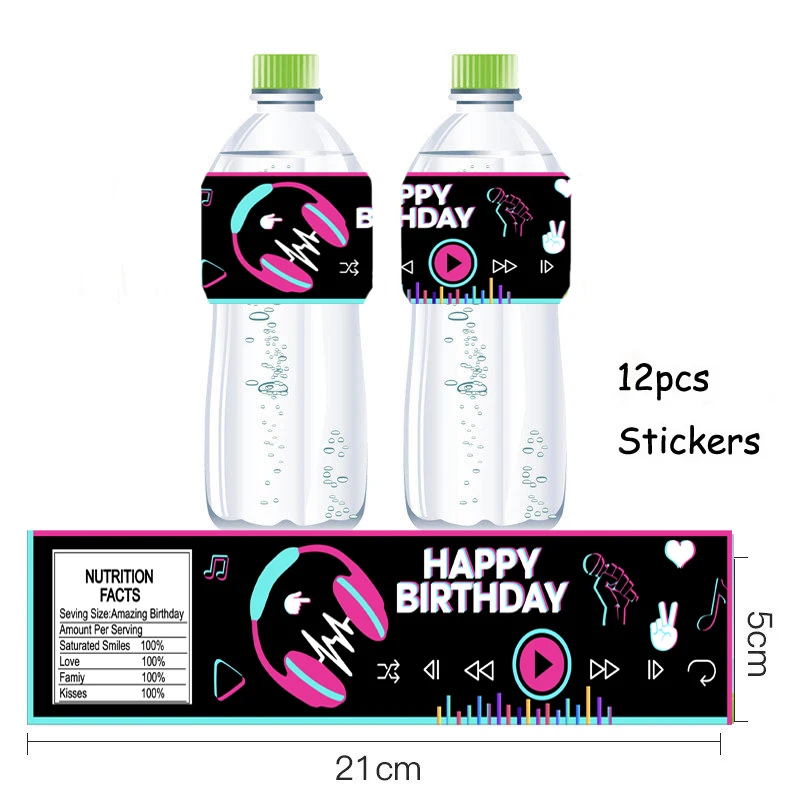 12 шт. наклейки-этикетки на бутылки с водой | Дом и сад