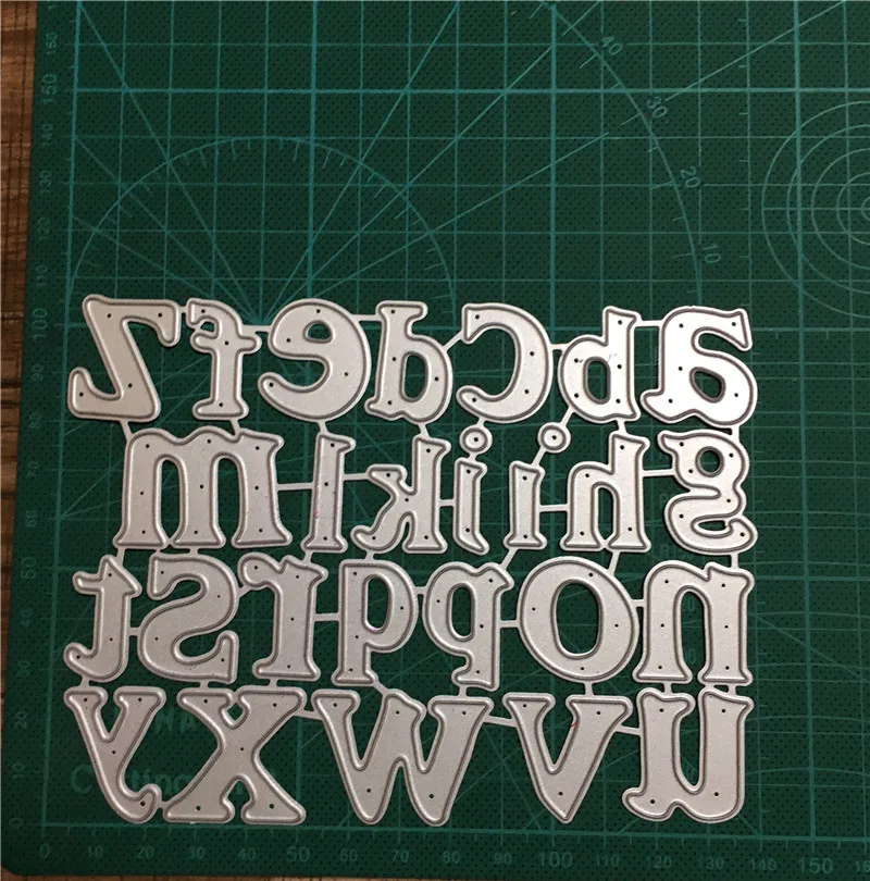 Художественные шрифты букв алфавита ремесло умирает Скрапбукинг металлический