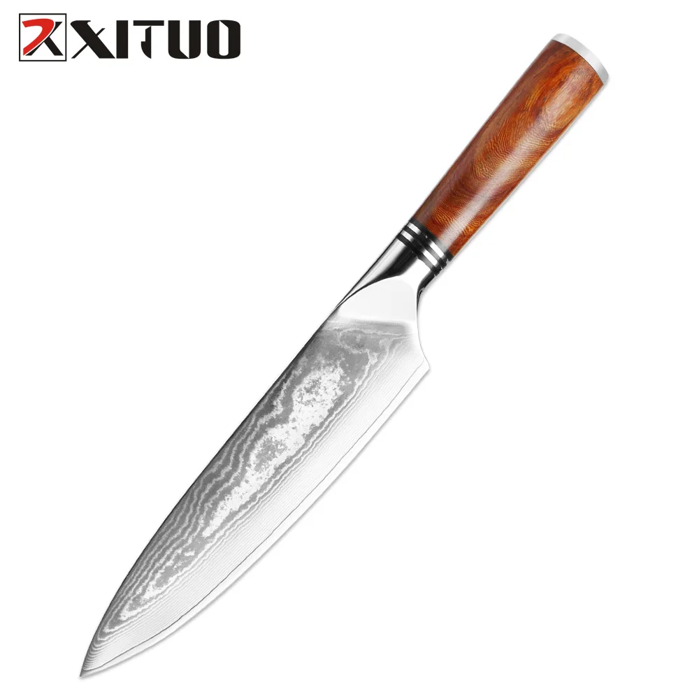 

XITUO 8"inch High-Quality Damascus Kitchen Knife Japanese Professional Chef Knives Utility Cooking Tools Sharp Steel Material