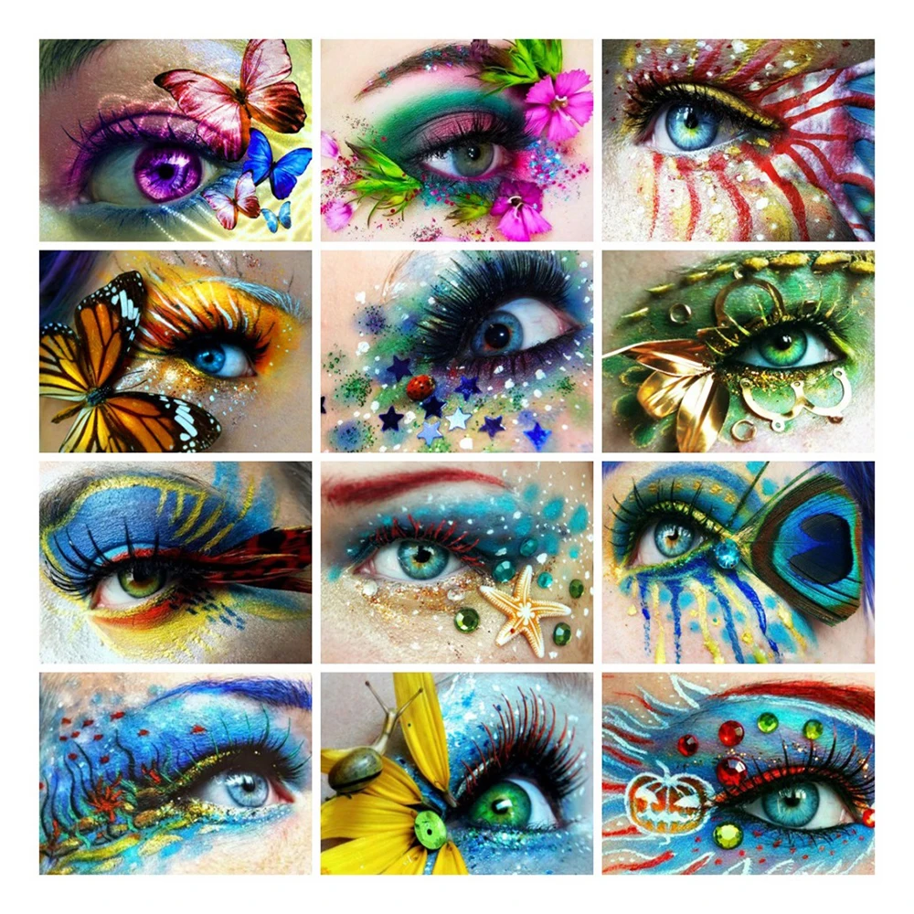 Холст Размер 5d Diy алмазная живопись мозаика Цвет глаз домашний декор полный